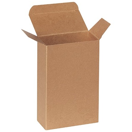 Bsc Preferred 4 5/8 x 2-3/8 x 7 5/16'' Kraft Reverse Tuck Folding Cartons, 250PK RTD7